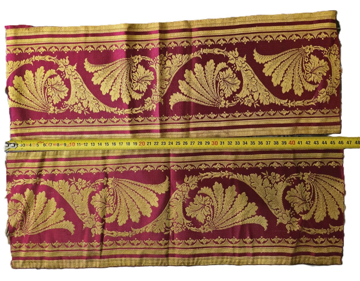 A Jacquard-woven Silk Ribbon From The Empire Period-photo-5
