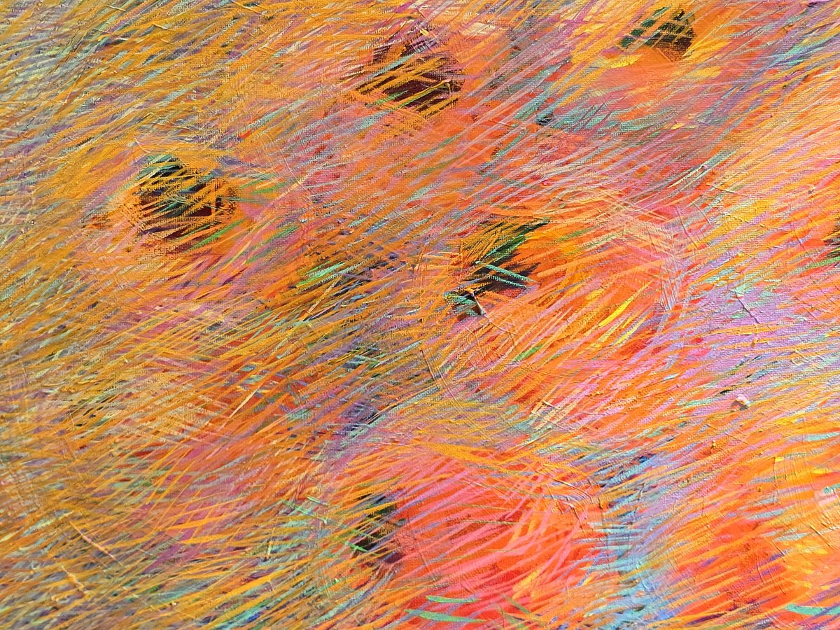 Huile sur toile Composition florale impressioniste  de Margaret Boberek-photo-3