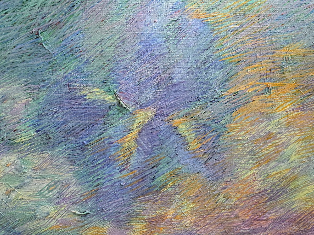 Huile sur toile Composition florale impressioniste  de Margaret Boberek-photo-4