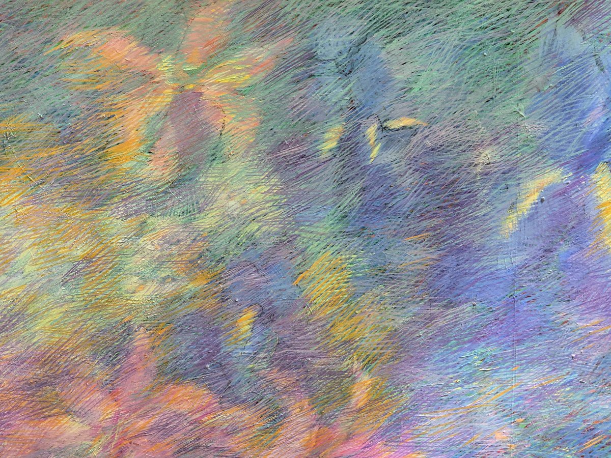 Huile sur toile Composition florale impressioniste  de Margaret Boberek-photo-1