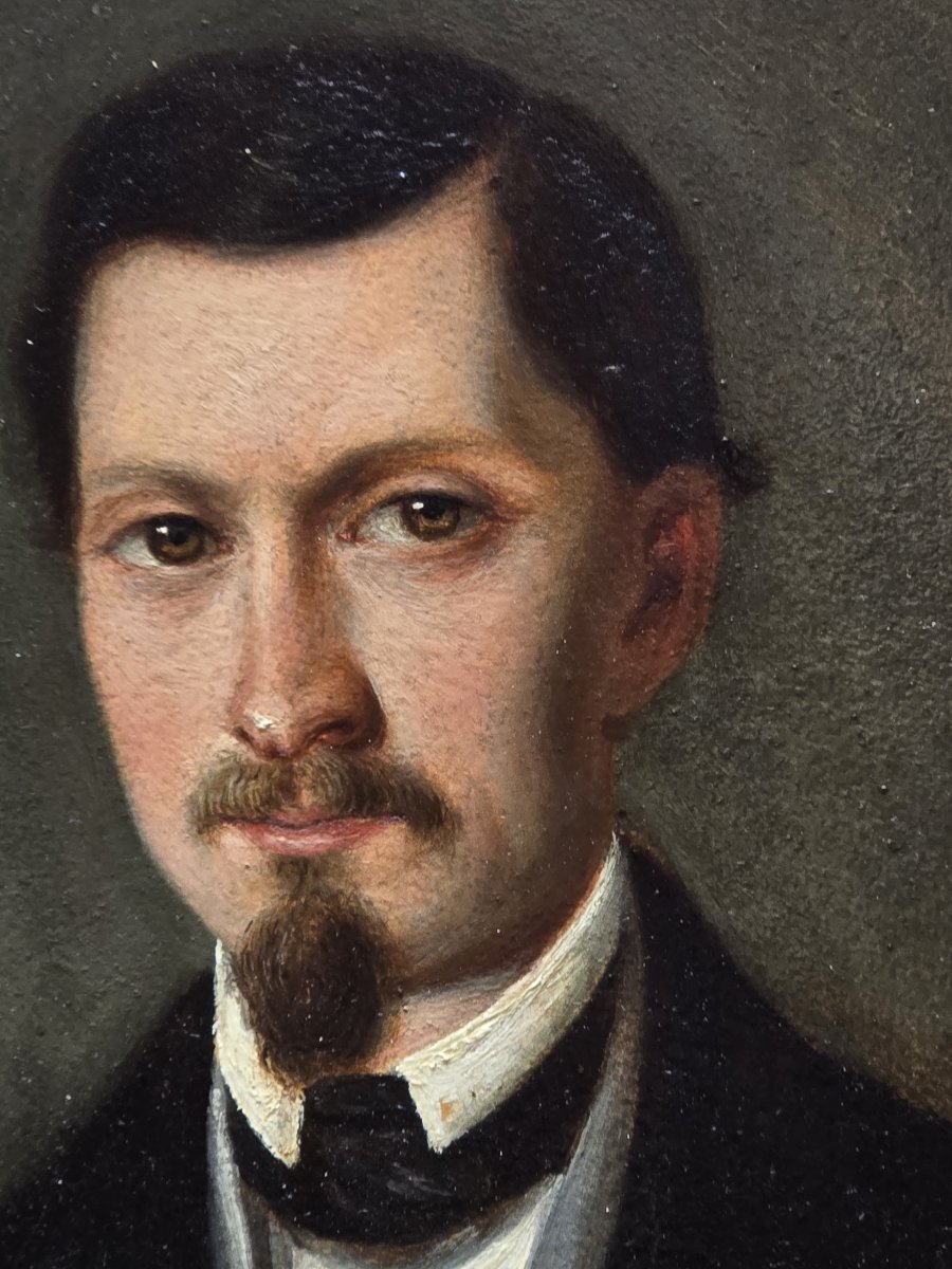 Antique Portrait Of A Young Bourgeois Man, 1856-photo-2