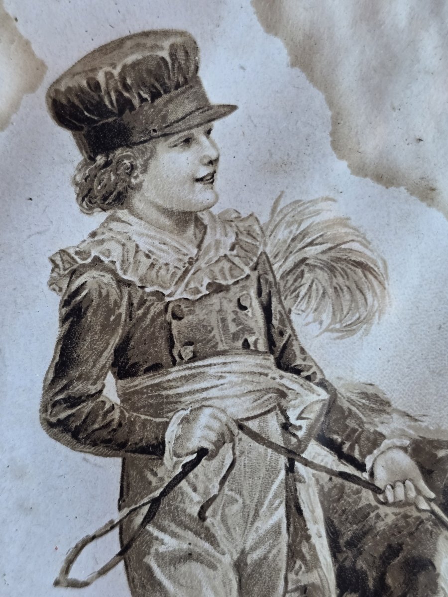 Dessin à  l'encre sépia signé Lionel Péraux-photo-2