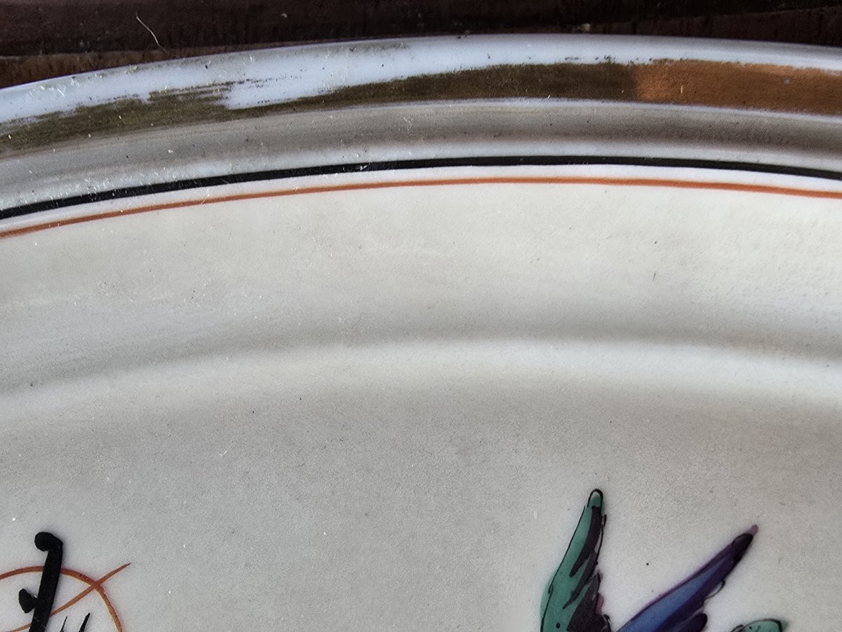 Grand plat de présentation en porcelaine Carlsbad XIX ème siècle-photo-7