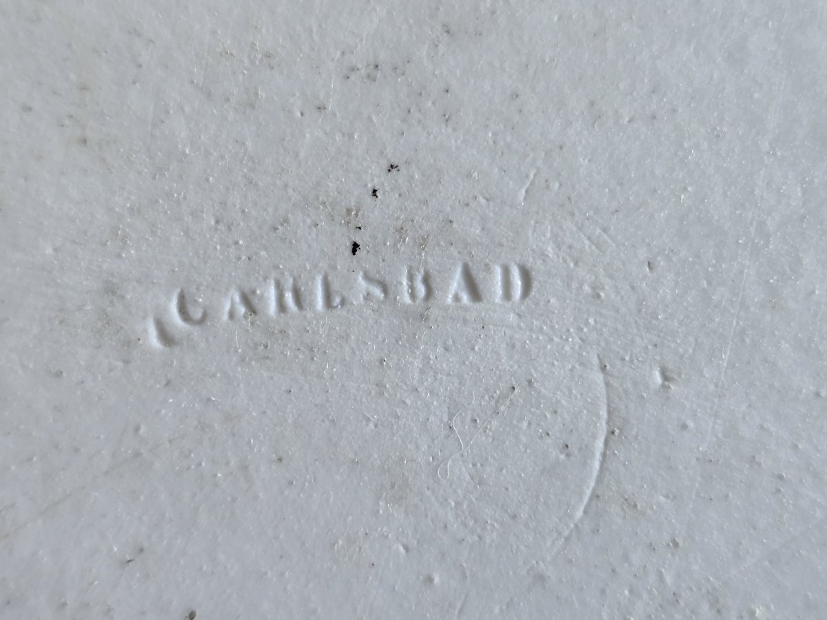 Grand plat de présentation en porcelaine Carlsbad XIX ème siècle-photo-4