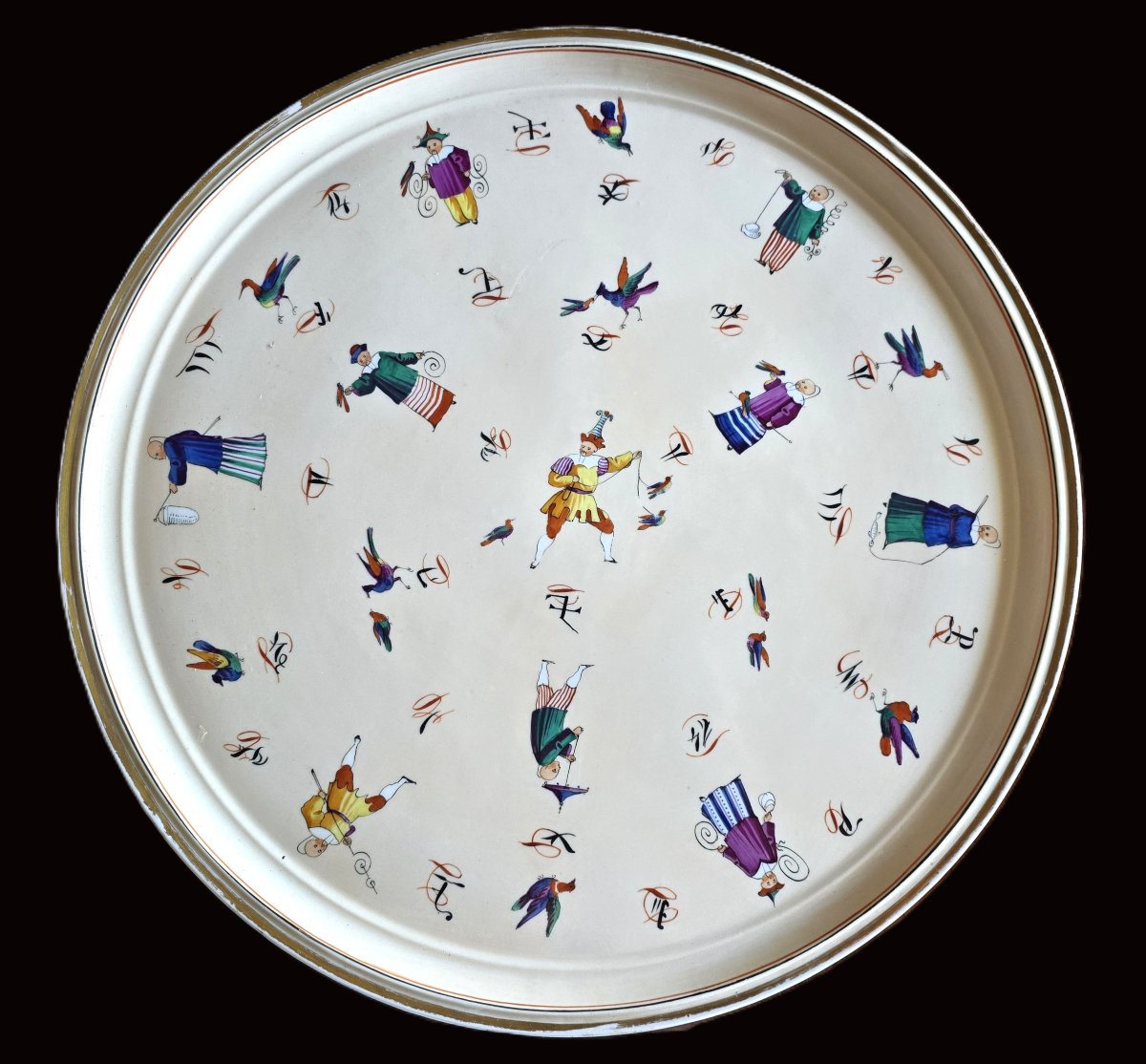 Grand plat de présentation en porcelaine Carlsbad XIX ème siècle