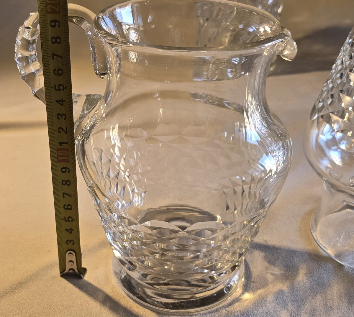 Pair Of Antique Cut-glass Pitchers—second Half Of The 20th Century-photo-7