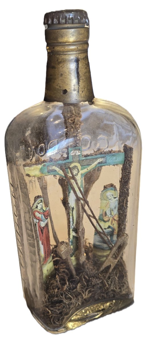 Ancienne crucifixion en bouteille – Arma Christi - Flaschenaltäre-photo-3
