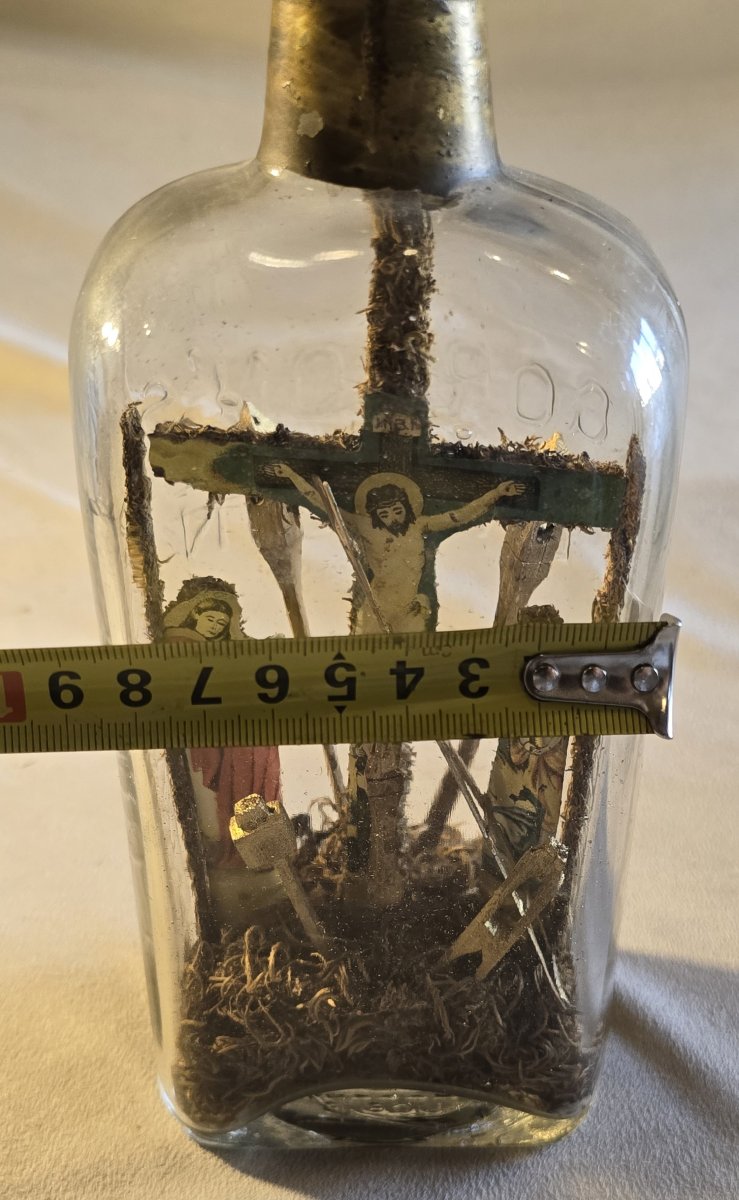 Ancienne crucifixion en bouteille – Arma Christi - Flaschenaltäre-photo-4