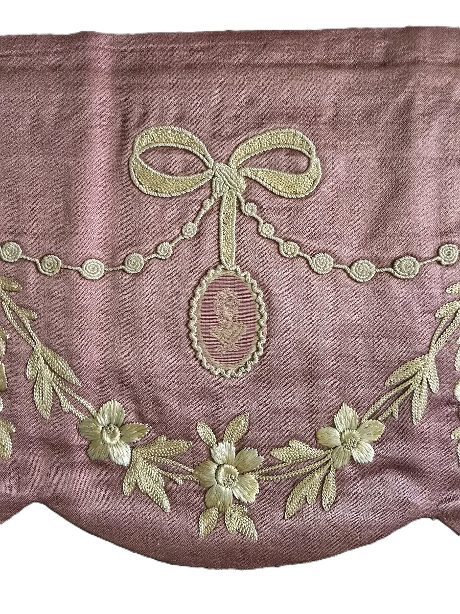 Antique Embroidered Curtain – Late 19th Century-photo-2