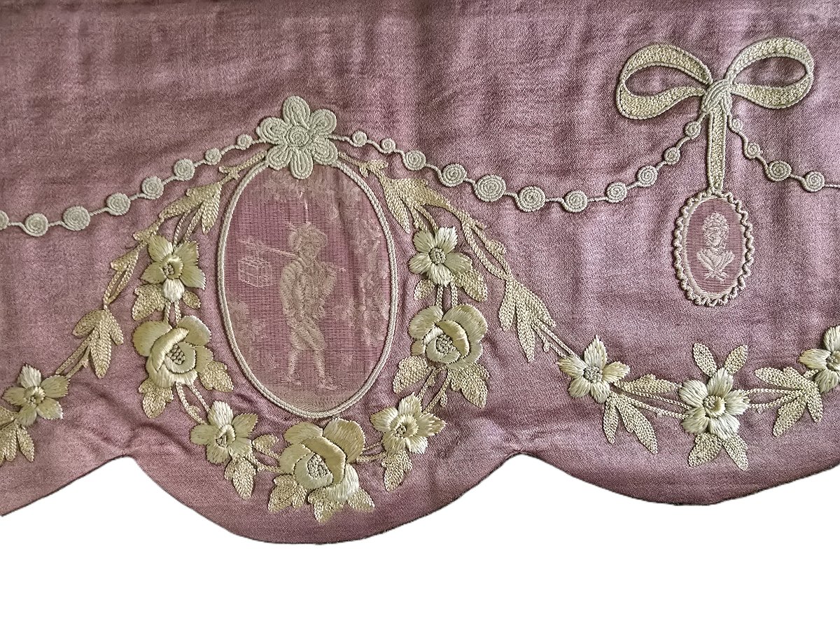 Antique Embroidered Curtain – Late 19th Century-photo-4