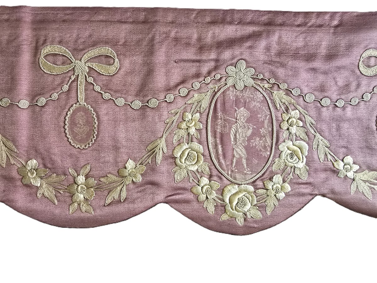 Antique Embroidered Curtain – Late 19th Century-photo-1