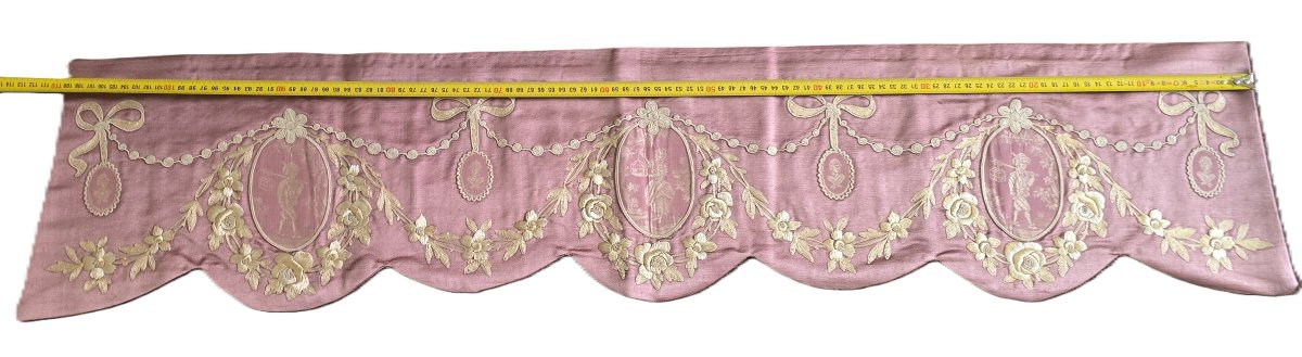 Antique Embroidered Curtain – Late 19th Century-photo-4