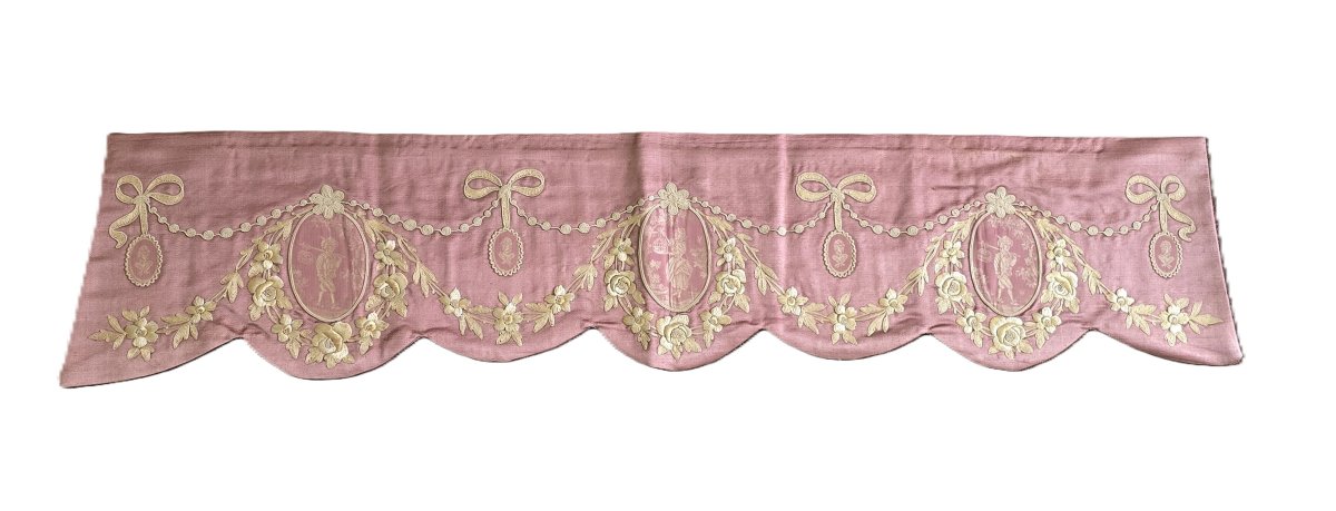Antique Embroidered Curtain – Late 19th Century