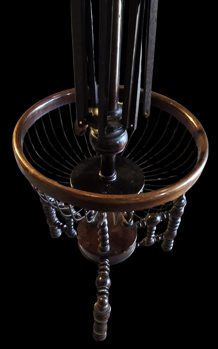 Antique Spindle For Skeins, Made Of Turned Wood, Second Half Of The 19th Century-photo-4