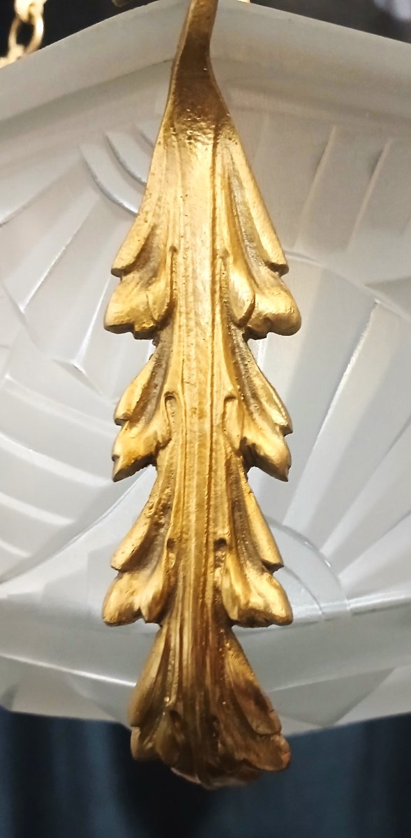 Art Deco Pendant Light By Degué, France, Circa 1925-photo-1
