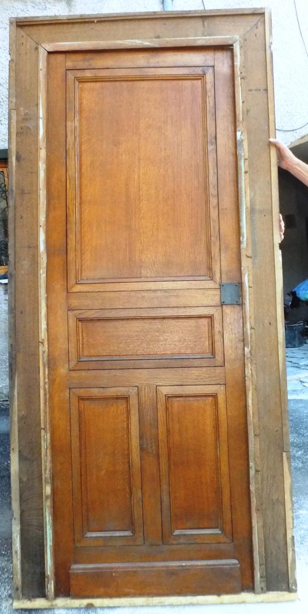 Pair Of Early XXs Solid Oak Doors High Quality-photo-3
