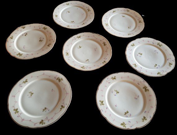 Suite 7 Porcelain Plates Ginori XIX S Hand Decor