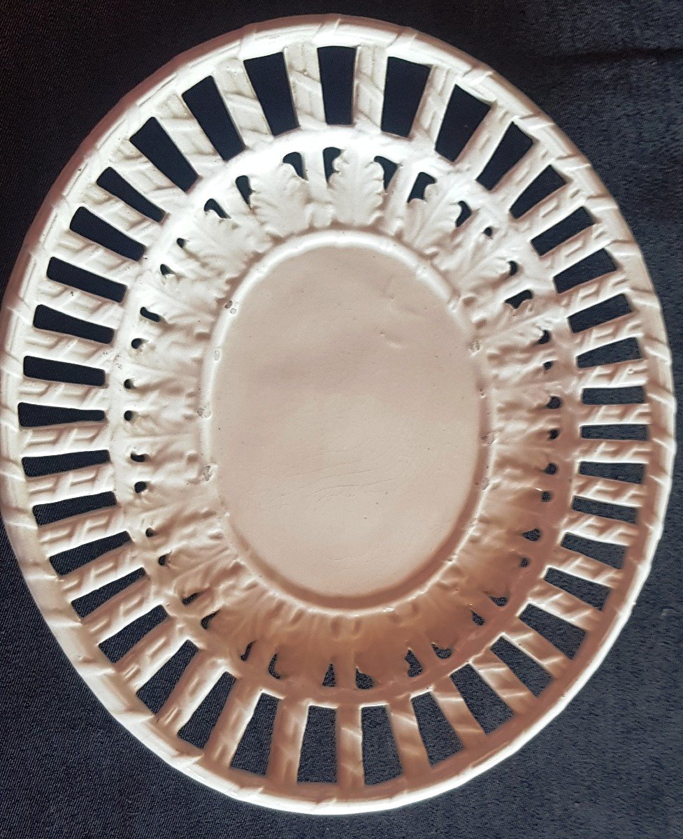 Old Openwork Plate In Italian Earthenware Bassano Early XXs