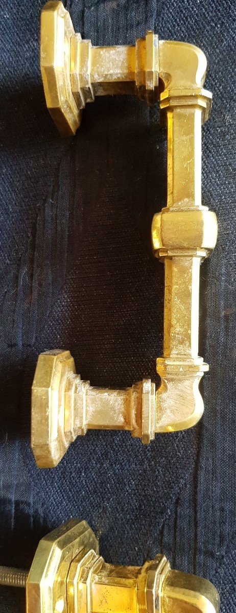 Lot Of 7 Brass Gate Handles-photo-1