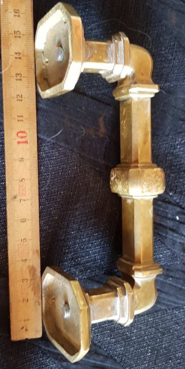 Lot Of 7 Brass Gate Handles-photo-5