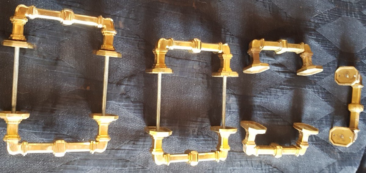 Lot Of 7 Brass Gate Handles