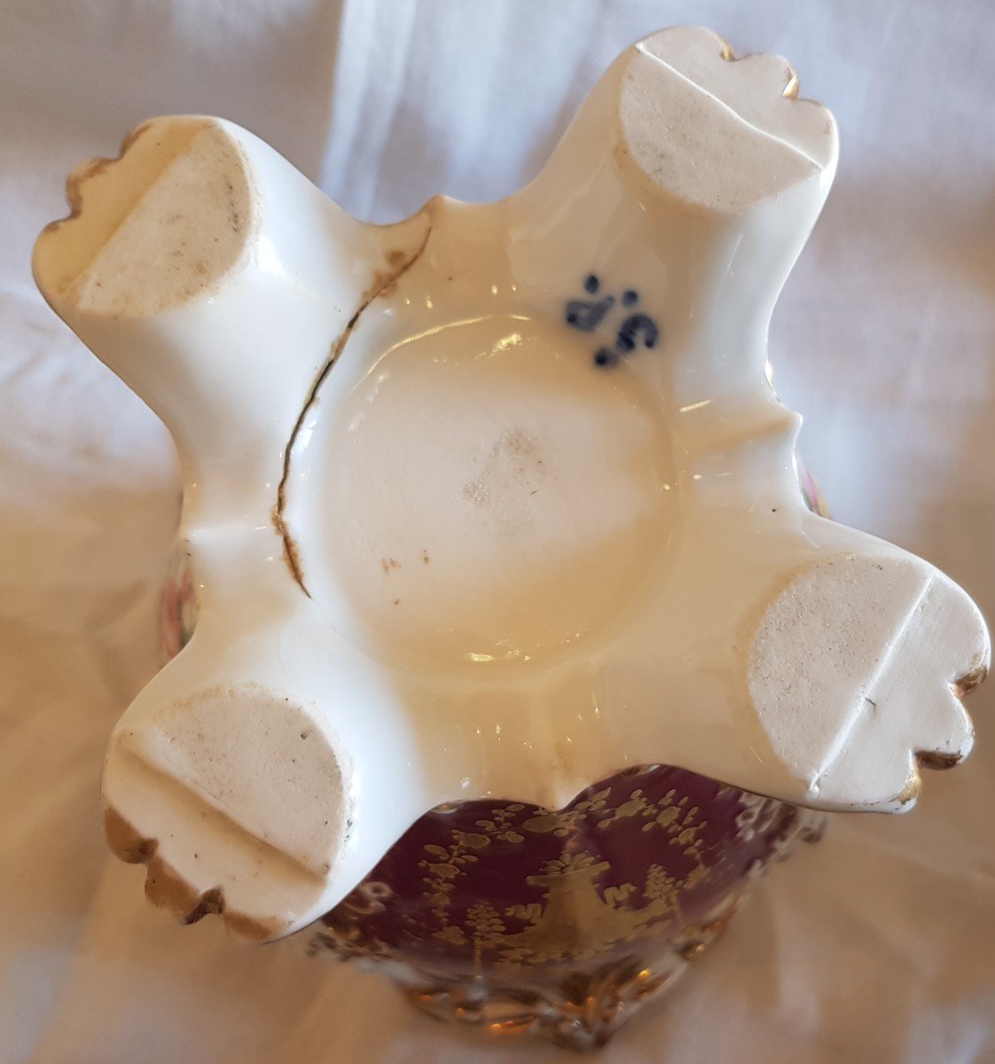 Paire De Vases Sur Socle En Porcelaine De Paris Jacob Petit-photo-8