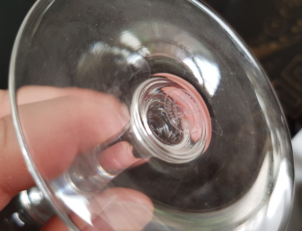 Lot 10 Verres Cristal Baccarat Mod. Normandie  H 13  Cm-photo-1