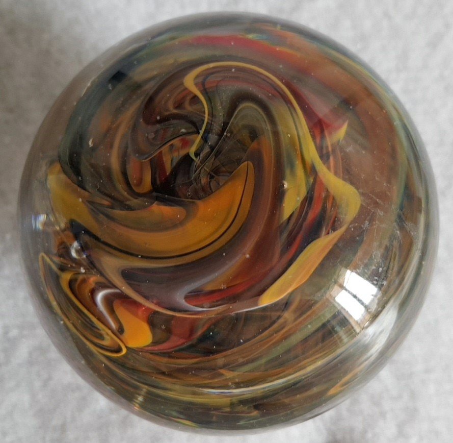 Large Paperweight Wig Holder Glass-photo-3