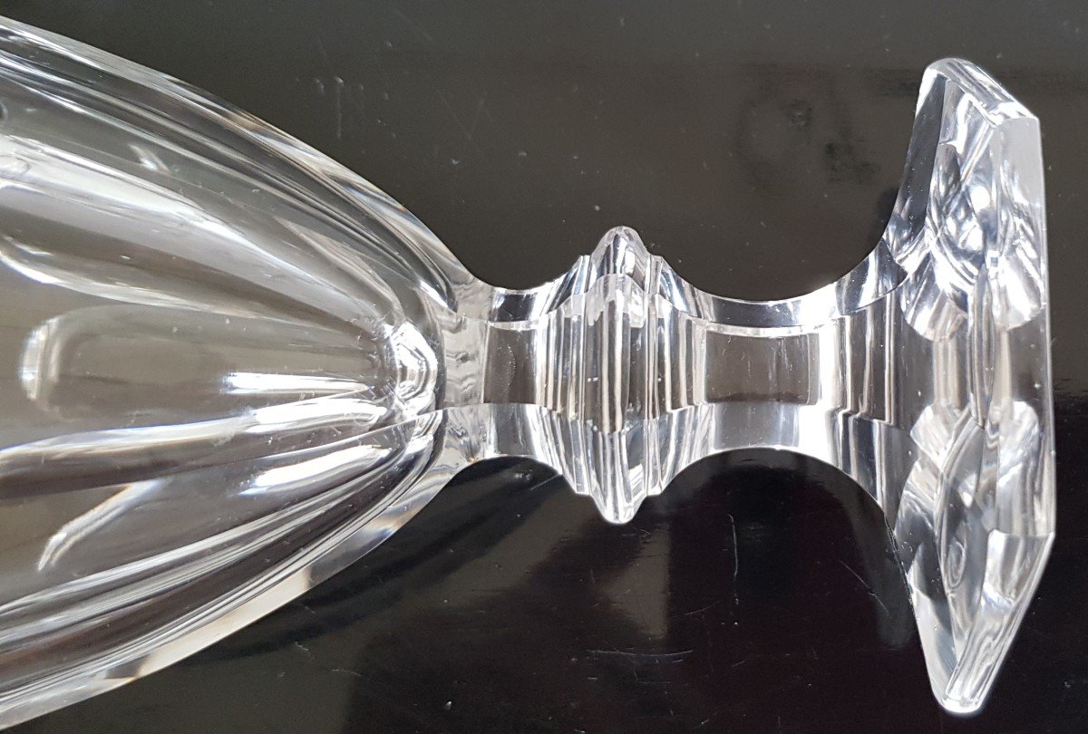 Old Cut Crystal Glasses Harcourt Model H 15.5 Cm-photo-2