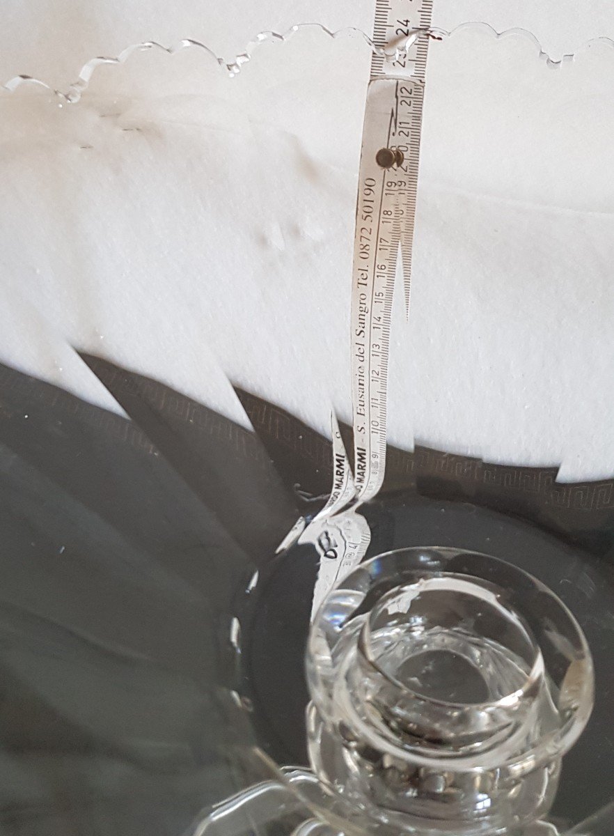 Large Cup On Foot In Cut Crystal XIXs Diam 27 Cm-photo-7