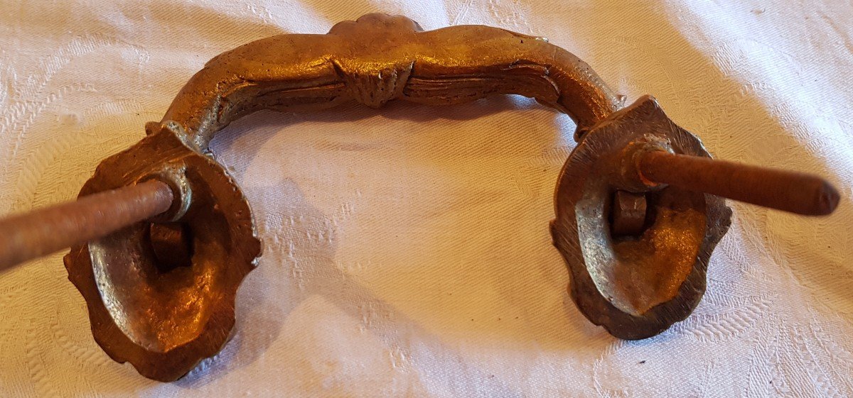 Pair Of Old Bronze Handles-photo-4