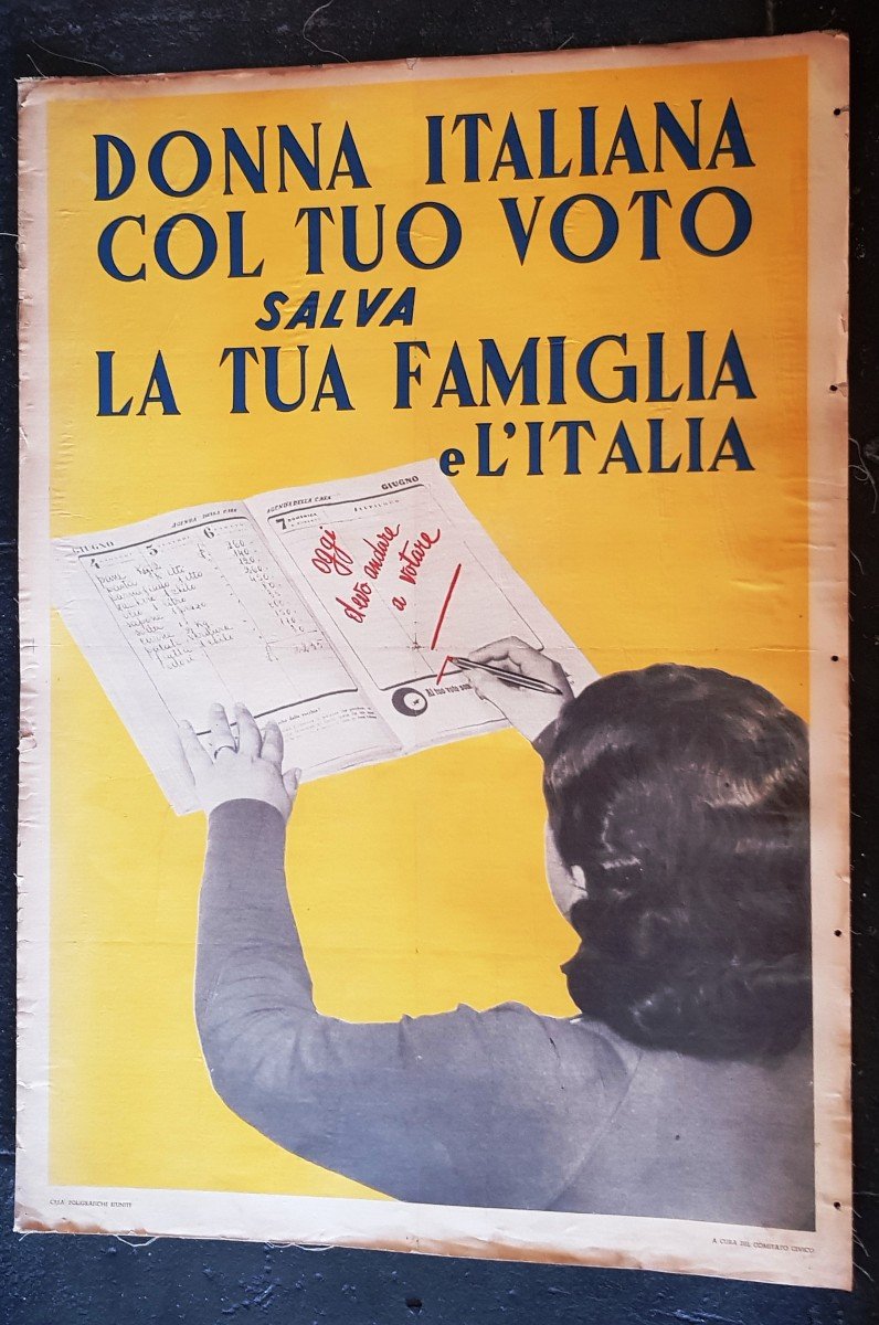 Two Anti-communist And Anti-socialist Electoral Propaganda Posters Italy Election Mai 1953