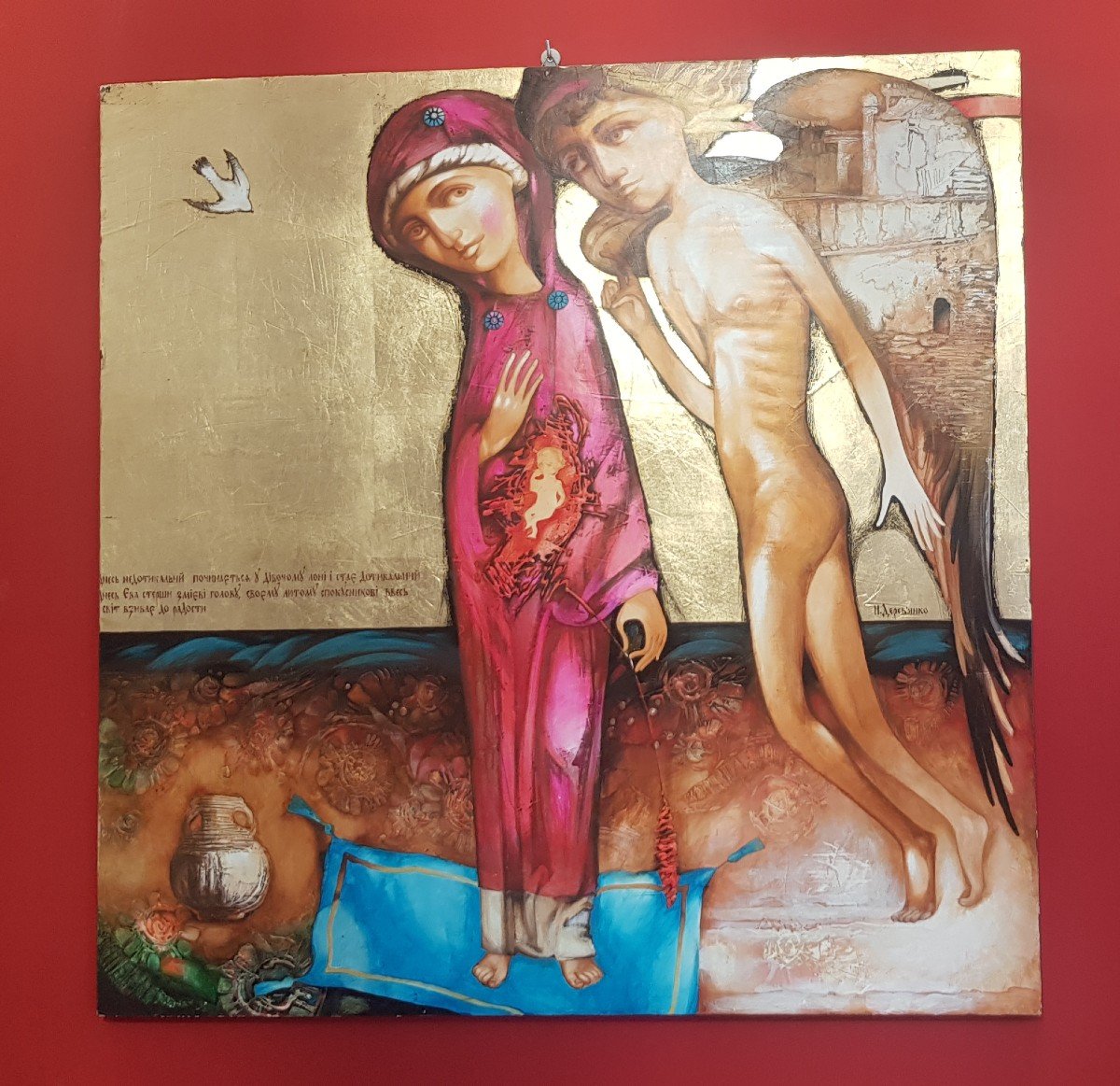 Annunciation Oil On Wood Contemporary Work Of The Artist Ukraine Natalija Derev'yanko-photo-1