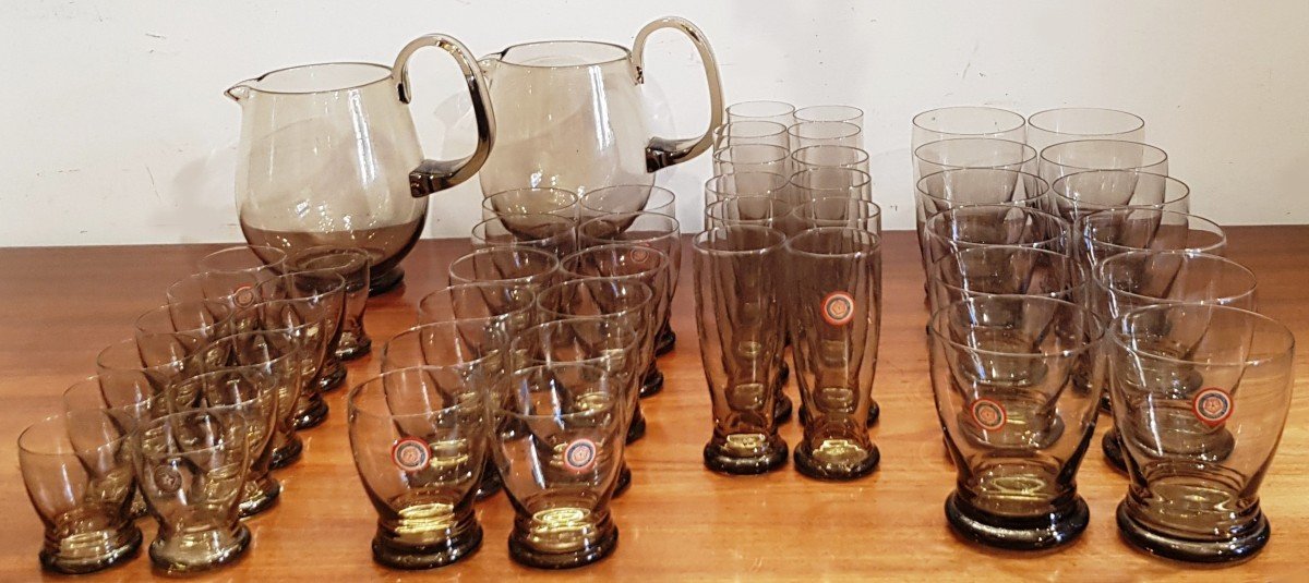 Service De Verres 1932 W.j. Rozendaal Kristalunie Maastricht Holland 36 Verres Et 2 Pichets-photo-6
