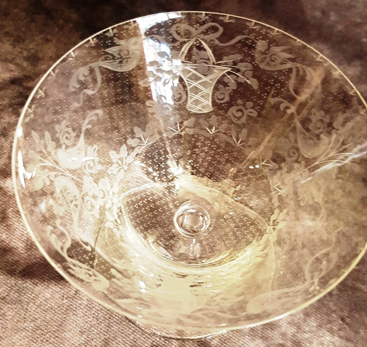 Set Of Six Crystal Champagne Glasses Rosenthal Design Ron Winblad-photo-2
