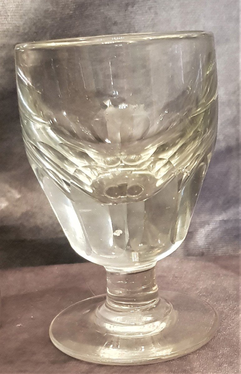 Series 6 Old Faceted Bistrot Boss Glasses H 11.5 Cm-photo-2