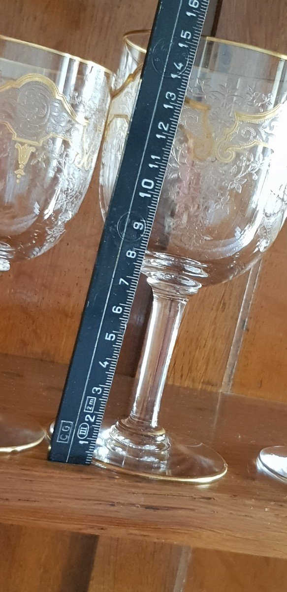 Old Glasses Service 69 Pieces Crystal Baccarat Médicis Model-photo-5