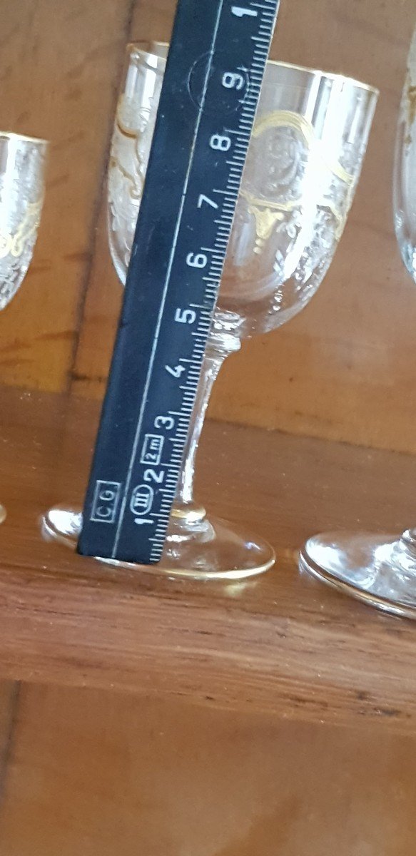 Old Glasses Service 69 Pieces Crystal Baccarat Médicis Model-photo-6