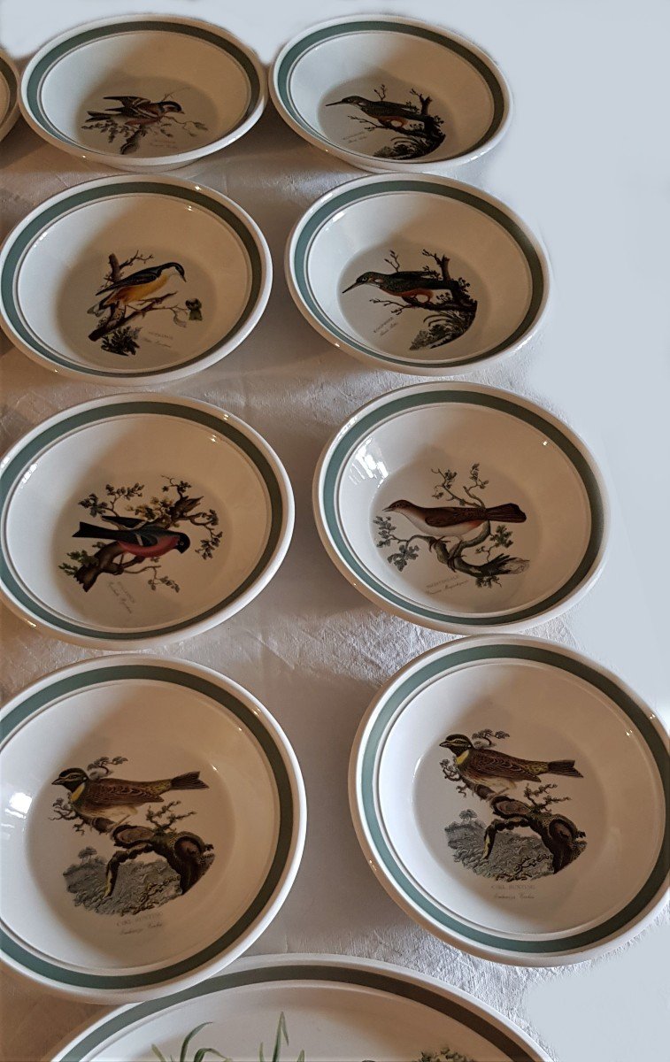 Portmeirion Birds Of Britain E. Donovan 1978 Dinner Service 39 Pieces-photo-3