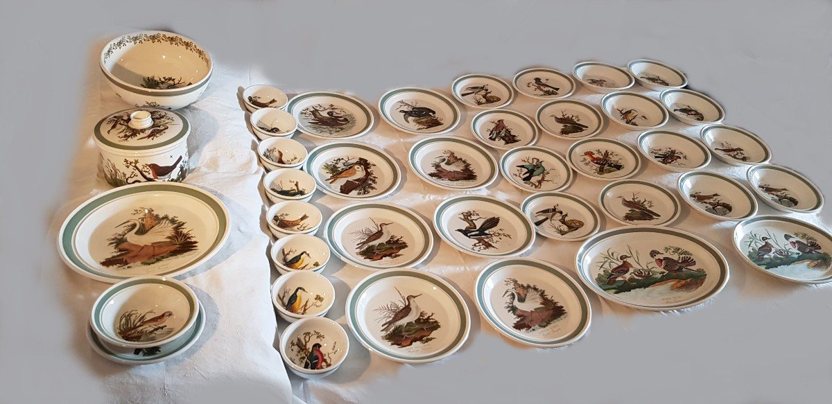 Portmeirion Birds Of Britain E. Donovan 1978 Dinner Service 39 Pieces-photo-1