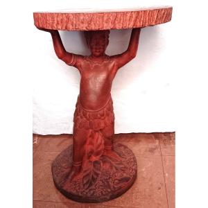 Old Nubian Table XIX S In Terracotta Maison Carlo Candiani