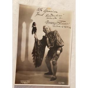 Dedication And Handwritten Autograph By Benvenuto Franci On Scene Photo Of Rigoletto 1933