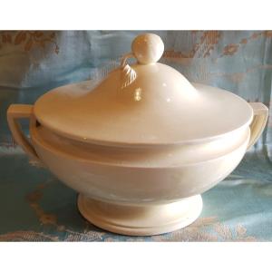 Old Tureen In White Earthenware Treviso Italy