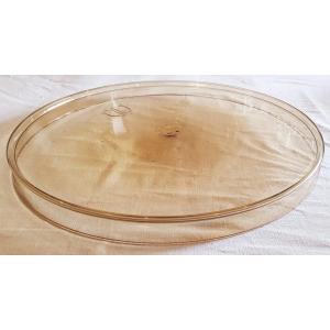 Large Decò Tray In Murano Blown Glass With Am Monogram 