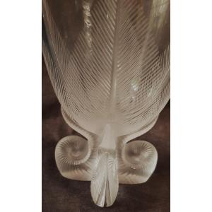 Old Lalique Crystal Vase Mod. Osmonde