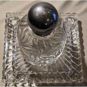 Large Antique Baccarat Inkwell From The 19th Century