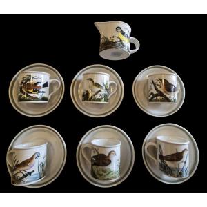 Old Portmeirion Coffee Service 1978 Birds Of Britain E. Donovan