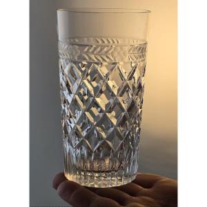 Set Of 6 Antique Crystal Glasses For Long Drink