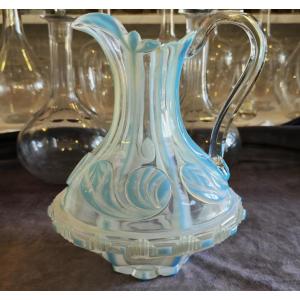 Important Bohemian Overlay Crystal Ewer, Circa 1840