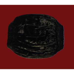Antique Black Silk Velvet Hand Warmer Muff